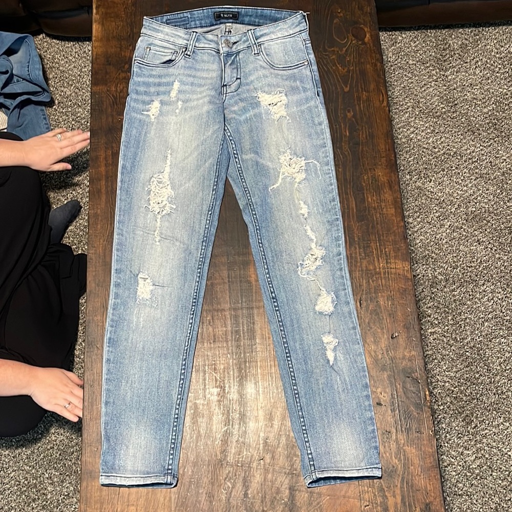 Distressed Mom Jeans - Size 00